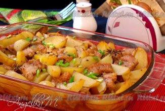 Филе индейки с картошкой в духовке