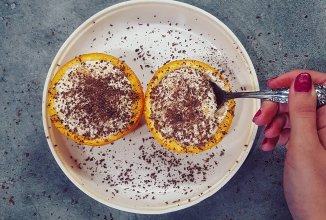 Десерт из апельсинов и творога