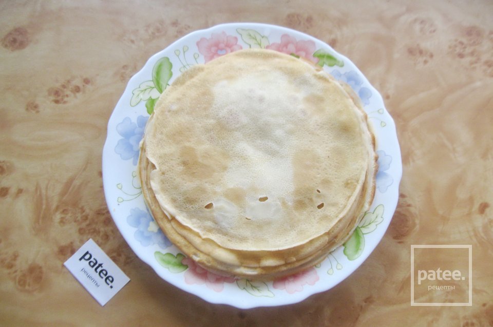 Блинчики с индейкой, яйцом и зеленым луком - Шаг 7