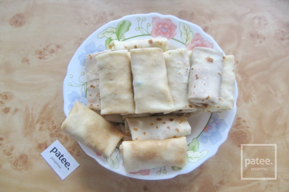 Блинчики с индейкой, яйцом и зеленым луком - Шаг 12