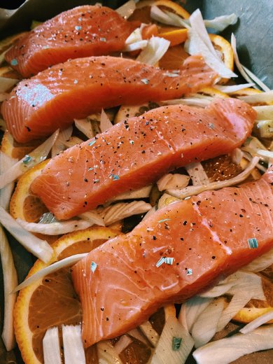 Медовая сёмга с фенхелем и апельсинами🙂 - Шаг 3