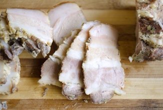 ВАРЕНОЕ САЛО С ЧЕСНОКОМ