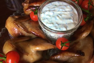 Перепёлки в имбирно-медовом маринаде.