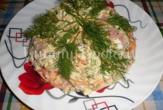 Салат "Шедевр" с корейской морковью