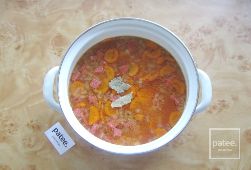 Суп с рисом и колбасными изделиями - Шаг 11