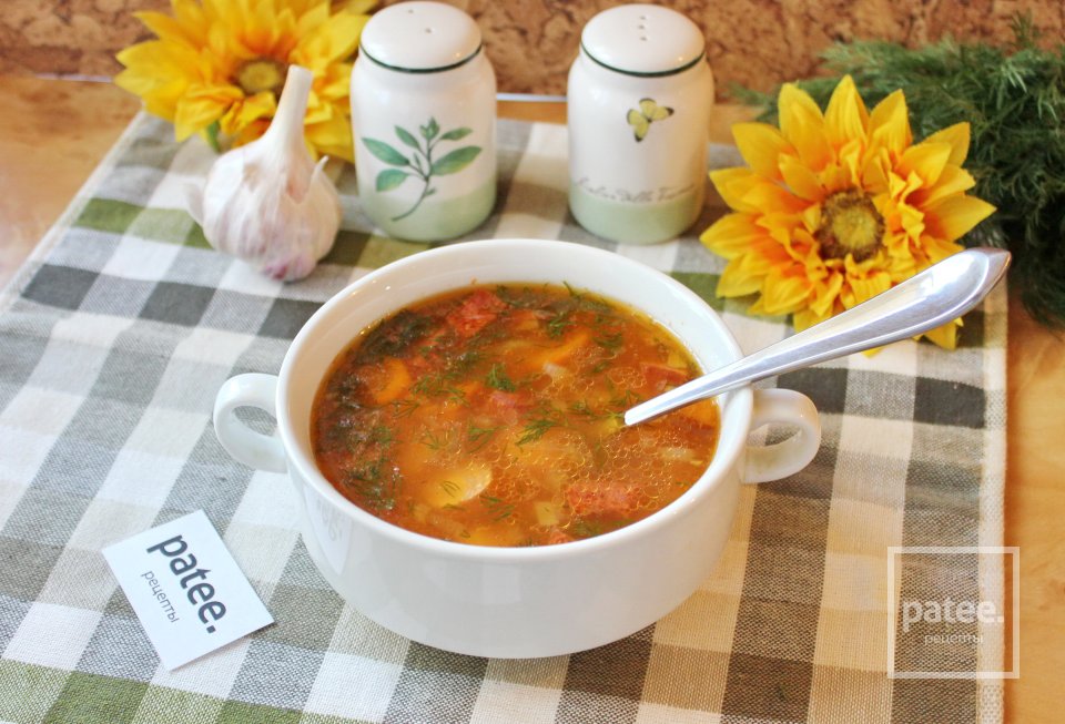 Суп с рисом и колбасными изделиями - Шаг 13