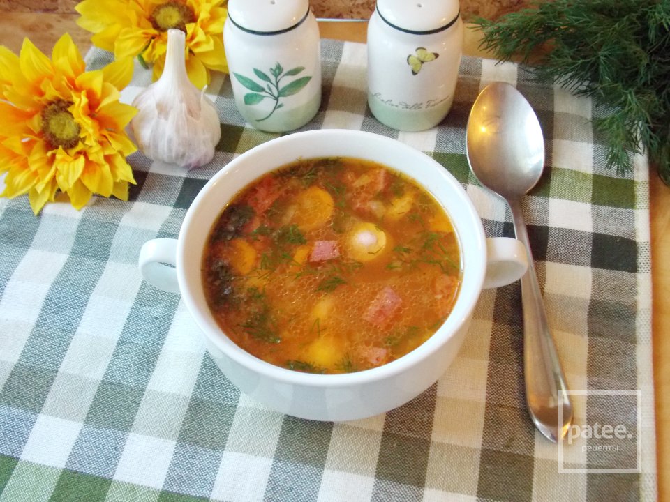 Суп с рисом и колбасными изделиями - Шаг 14