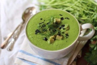 Холодный крем-суп из авокадо