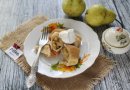 Блины, фаршированные карамелизованной грушей