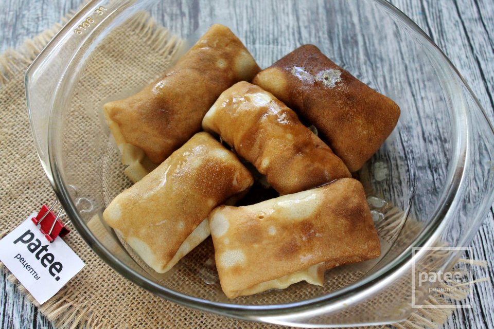 Блины, фаршированные карамелизованной грушей - Шаг 16