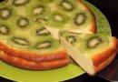 Творожная запеканка с киви.