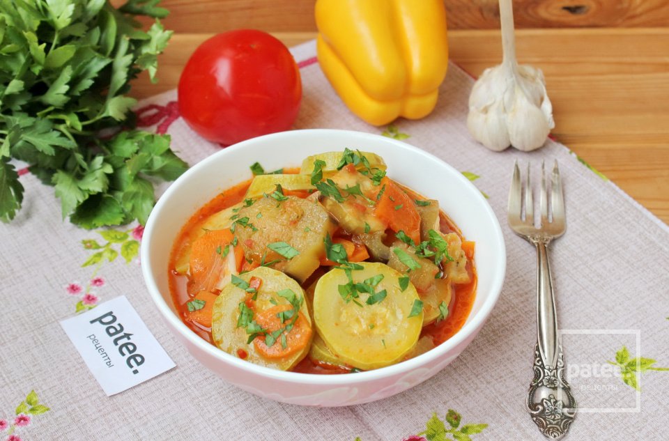 Овощное рагу с баклажаном и яблоком - Шаг 10