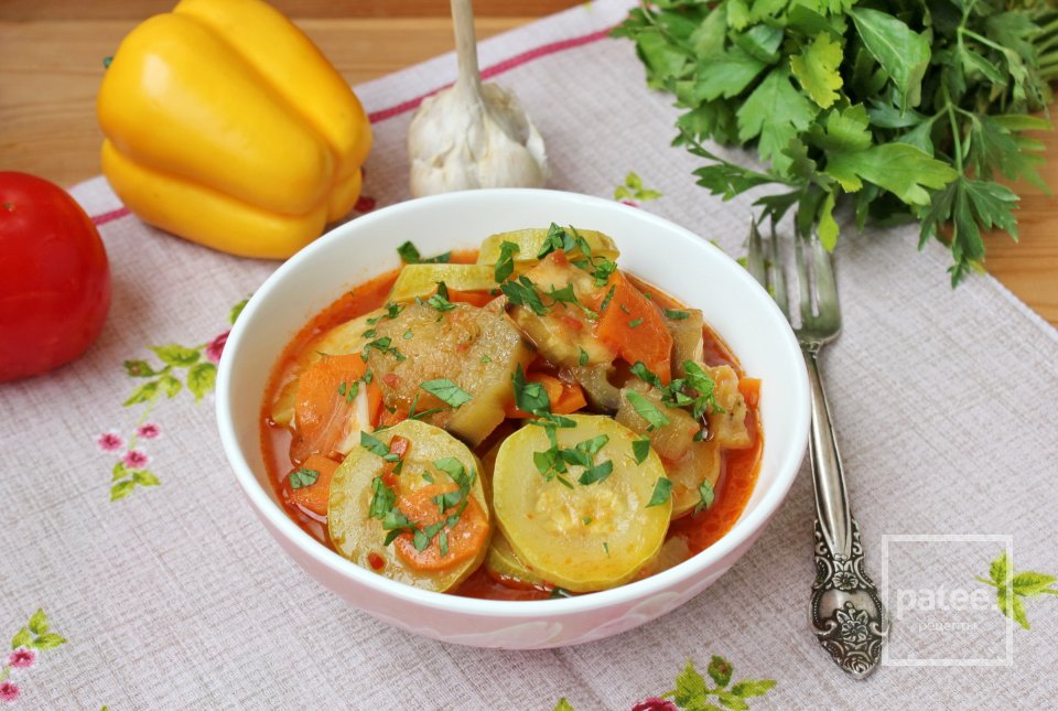 Овощное рагу с баклажаном и яблоком - Шаг 11