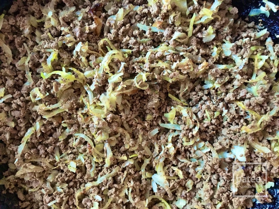 Пирог с варёным сердцем и капустой. - Шаг 4