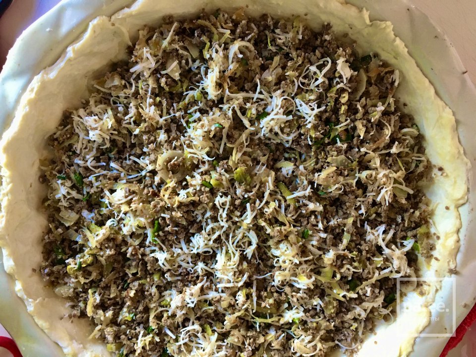 Пирог с варёным сердцем и капустой. - Шаг 11