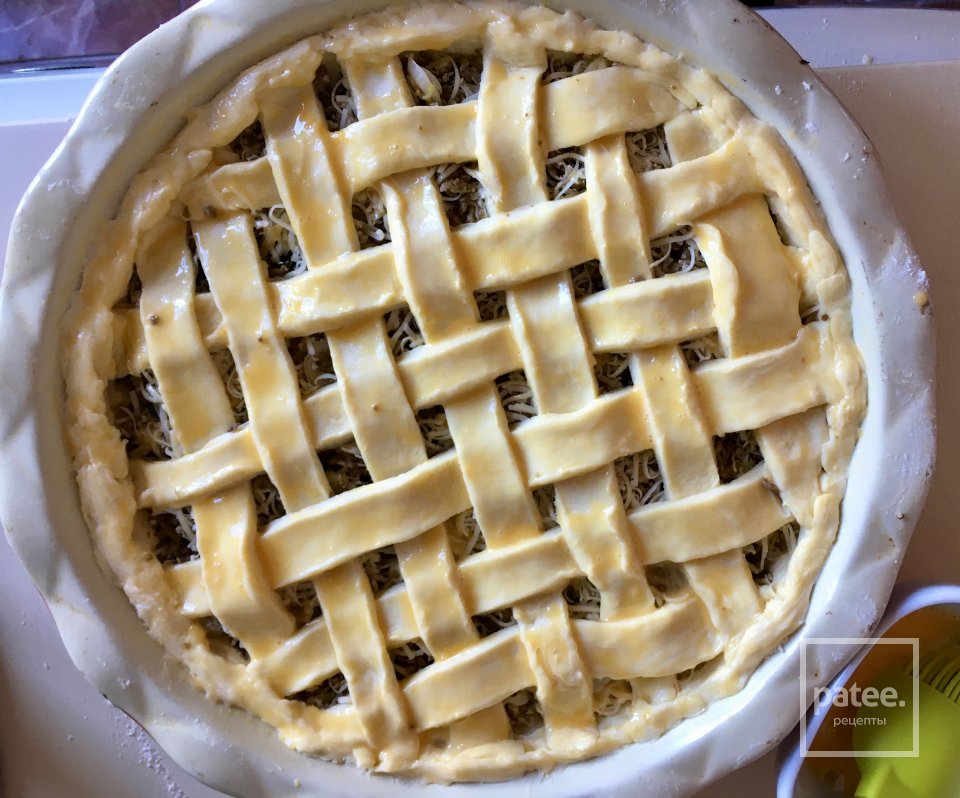 Пирог с варёным сердцем и капустой. - Шаг 12