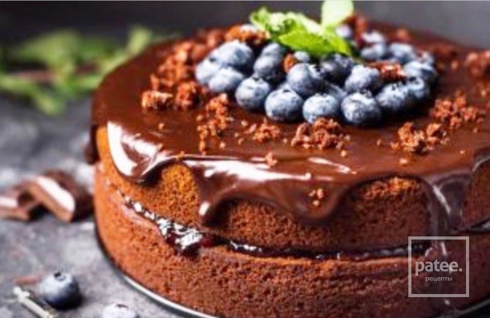 Шоколадный тортик с глазурью. - Шаг 1