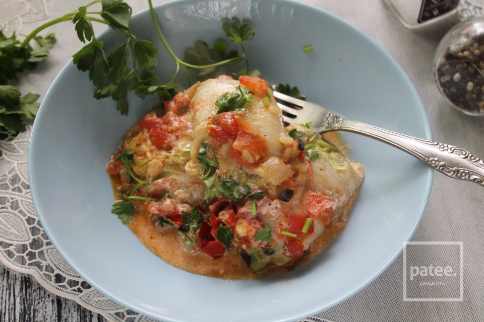 Овощные голубцы из пекинской капусты в сметанном соусе - Шаг 19