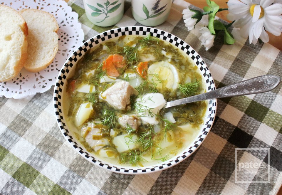 Щавелевый суп со свининой и яйцами - Шаг 15
