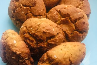 Вкусное пп печенье с мёдом и кунжутом 😋