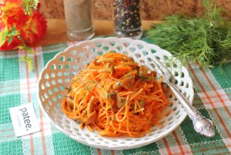 Морковь по-корейски с грибами