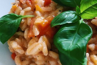 Ризотто с томатами,апельсином и морковью🧡