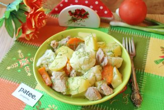 Жаркое из свинины с цветной капустой и картофелем