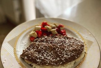 Шоколадный овсяно-блин