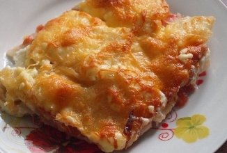 Мусака с рыбой.