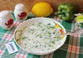 Окрошка с курицей