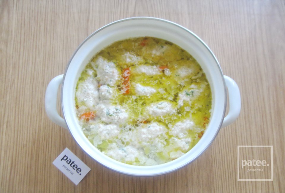 Суп с куриными кнелями и желтой чечевицей - Шаг 8