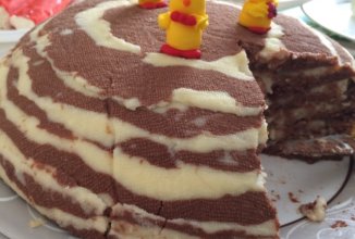 Паска полосатая с шоколадом