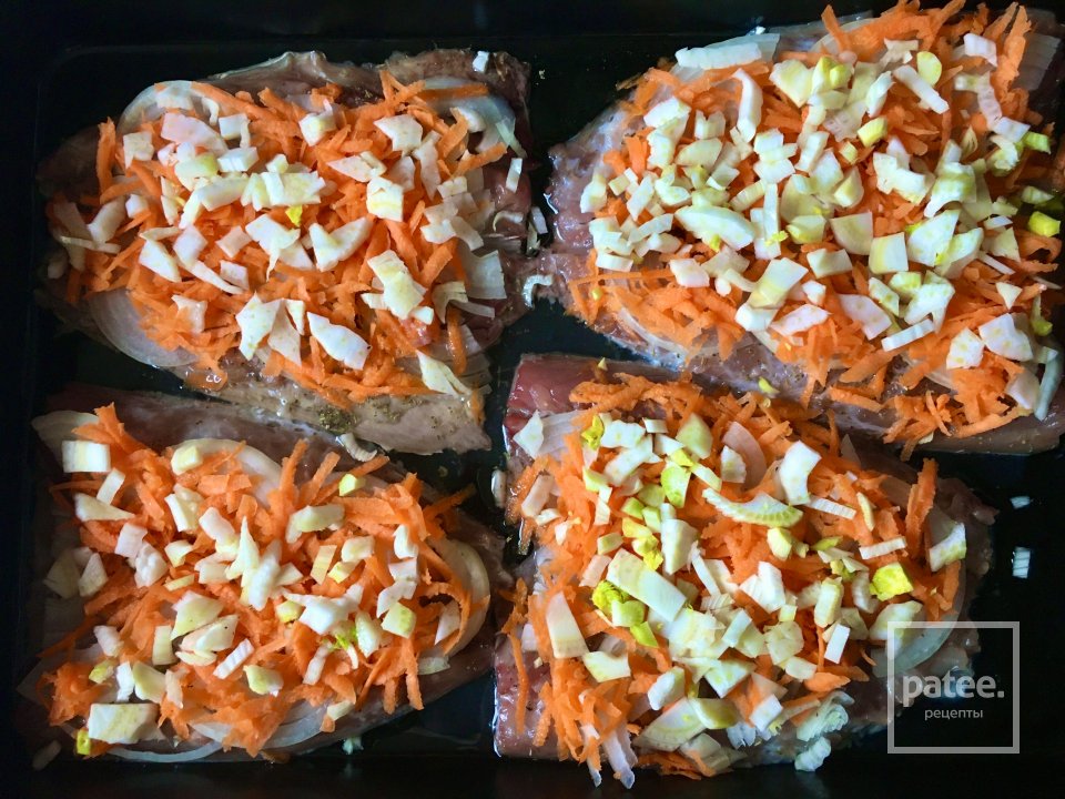 Филе скумбрии под «овощной шубой» - Шаг 5