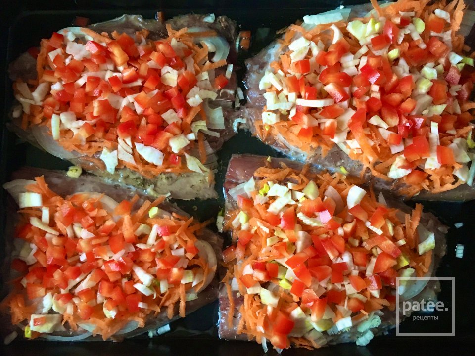 Филе скумбрии под «овощной шубой» - Шаг 6