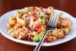 Рис с брокколи и курицей