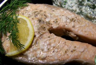 Семга с творожным кремом