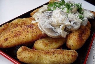 Картофельные палочки с грибами