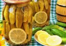 Консервированные огурцы с лимоном