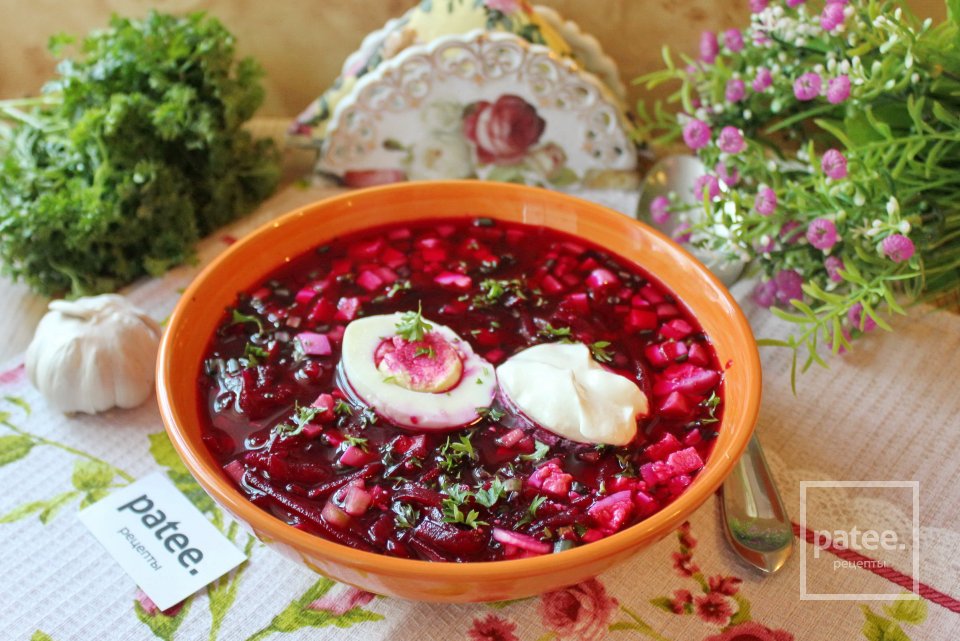 Холодный свекольник с ветчиной - Шаг 12