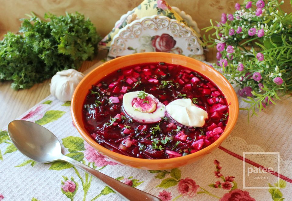 Холодный свекольник с ветчиной - Шаг 13