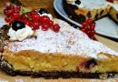 Тарт с очень нежным миндальным кремом и черной смородиной