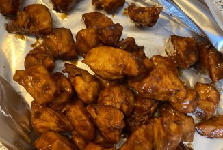 Курица, жареная в соевом соусе
