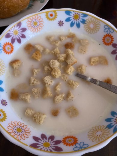 Сырный суп с сухариками - Шаг 3