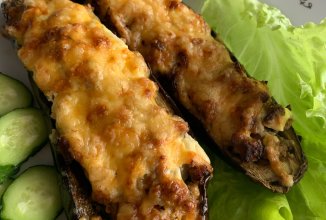 Лодочки из баклажанов