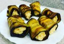 Рулетик из баклажан с сыром и чесноком
