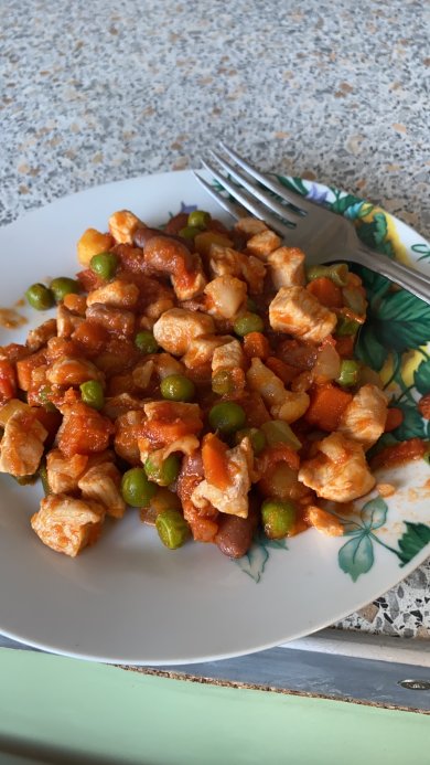 Овощная смесь с куриным филе - Шаг 3