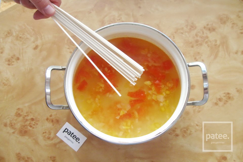Суп с лапшой и помидорами - Шаг 7