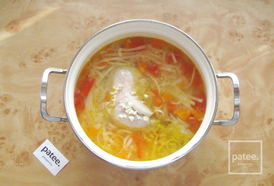 Суп с лапшой и помидорами - Шаг 10