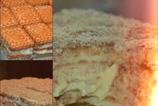 Торт из печенья на заварном креме