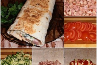 Шаурма с колбасой